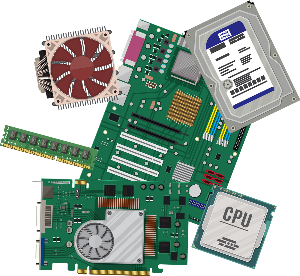 Assembling PC. Personal Computer Hardware.