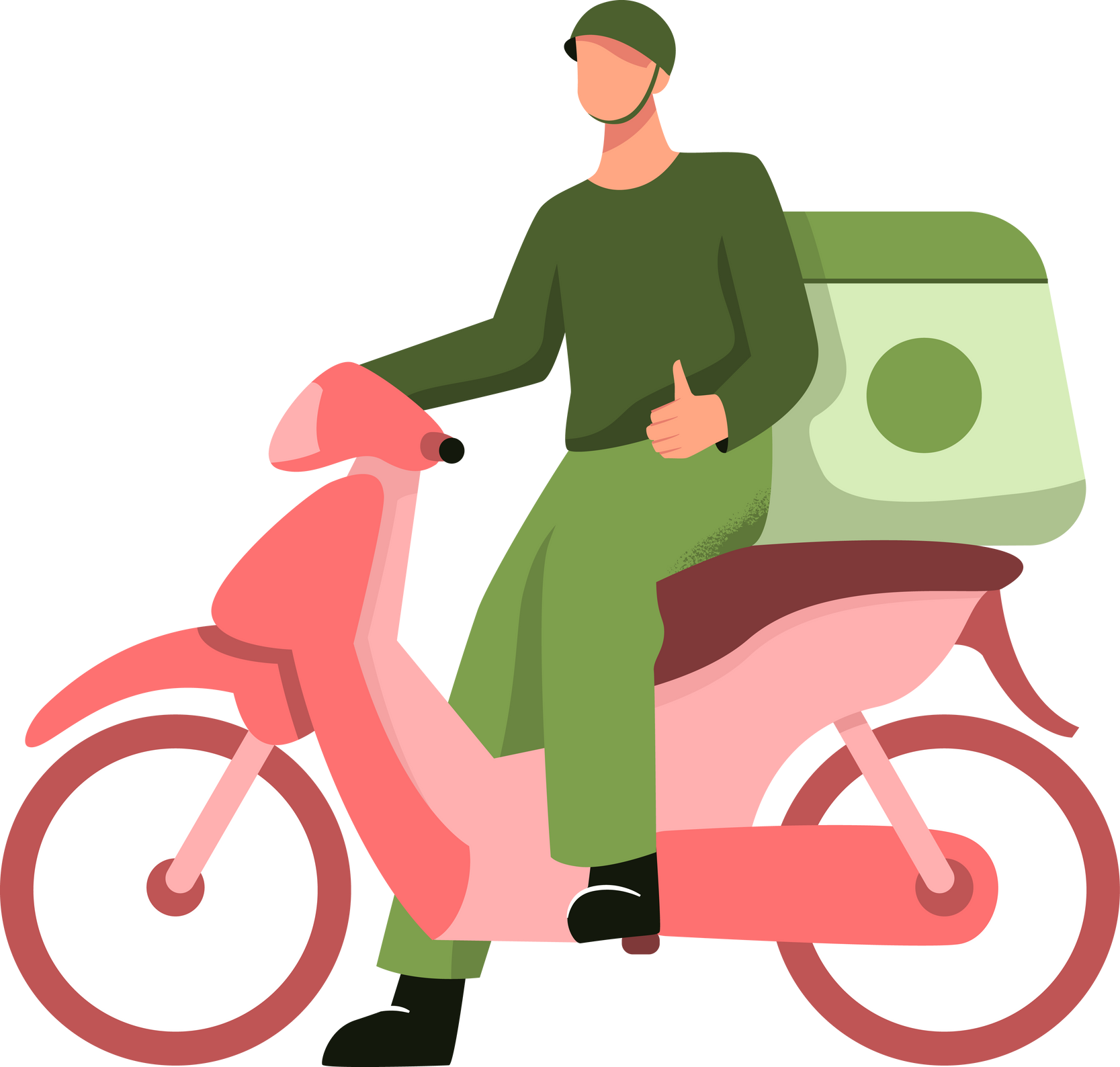 Food Delivery Service Concept In Flat Design